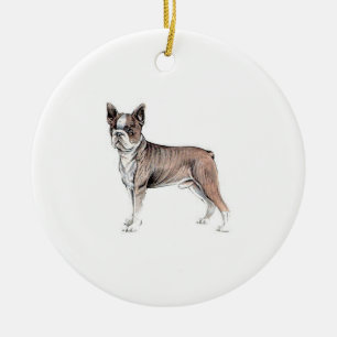 Boston Terrier Keramisch Ornament