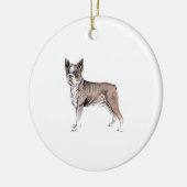 Boston Terrier Keramisch Ornament (Links)