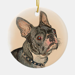Boston Terrier Keramisch Ornament