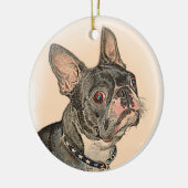 Boston Terrier Keramisch Ornament (Links)