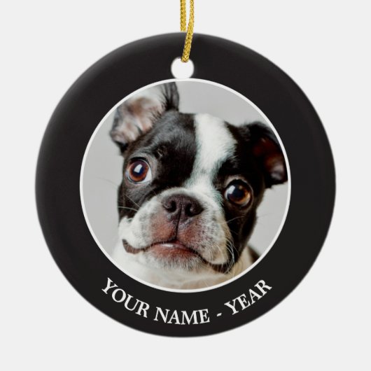 Boston Terrier Keramisch Ornament (Voorkant)