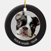 Boston Terrier Keramisch Ornament (Achterkant)