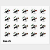 Boston Terrier Kerst 2 Cartoon Ronde Sticker (Vel)
