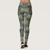 Boston Terrier Kerst Feestelijke Reis Leggings (Achterkant)