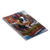 Boston Terrier Kerst Feestseizoen Notitieboek (Rechterzijde)