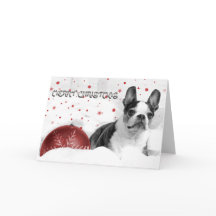 Boston Terrier Kerst Kaart
