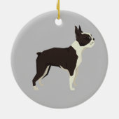 Boston Terrier Kerst Ornament (Achterkant)