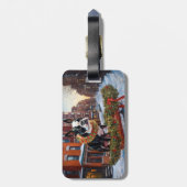 Boston Terrier Kerst Seizoen Bagagelabel (Achterkant verticaal)