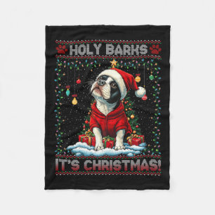 Boston Terrier Kerstboom Decoraties Hondenliefde Fleece Deken