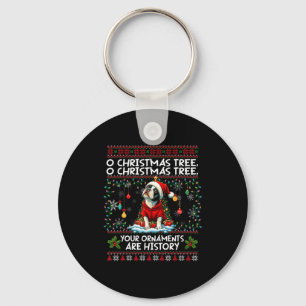 Boston Terrier Kerstboom Decoraties Hondenliefde Sleutelhanger