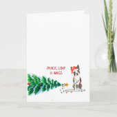 Boston Terrier Kerstboom Kerstkaart Kaart (Voorkant)