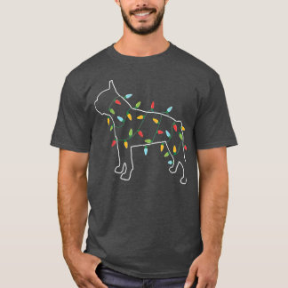Boston Terrier Kerstboom Light Pajama Xmas do T-shirt