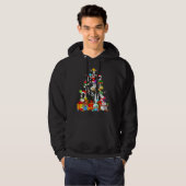 Boston Terrier-kerstboomverlichting Hoodie (Voorkant volledig)