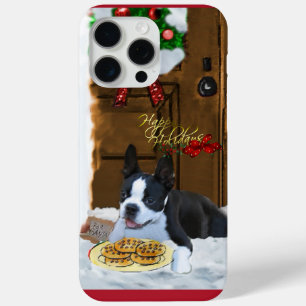 Boston Terrier-kerstcadeautjes iPhone 15 Pro Max Hoesje