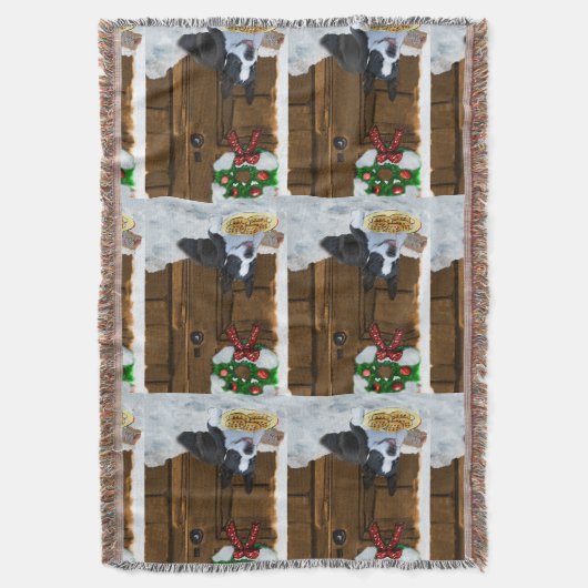 Boston Terrier-kerstcadeautjes Deken (Voorkant Verticaal)