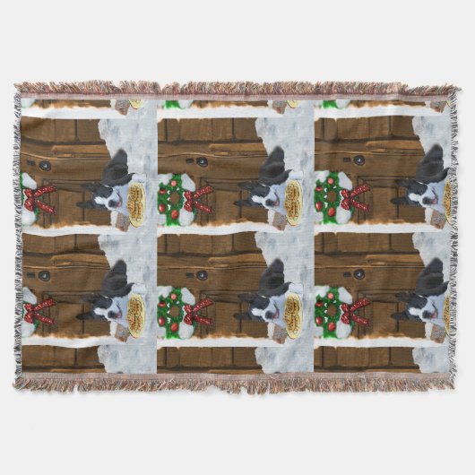 Boston Terrier-kerstcadeautjes Deken (Voorkant)