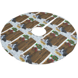 Boston Terrier-kerstcadeautjes Kerstboom Rok