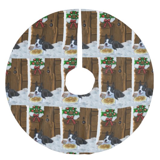Boston Terrier-kerstcadeautjes Kerstboom Rok (Voorkant)