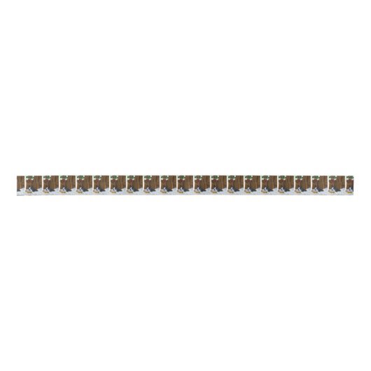 Boston Terrier-kerstcadeautjes Satijnen Lint (Voorkant)