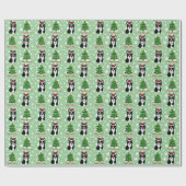 Boston Terrier-kerstCartoon Cadeaupapier (Vlak)