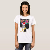 Boston Terrier-kerstdames Babydoll Shirt (Voorkant volledig)