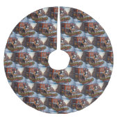 Boston Terrier Kerstfeest Seizoen Kerstboom Rok (Voorkant)