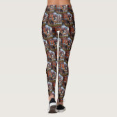 Boston Terrier Kerstfeest Seizoen Leggings (Achterkant)