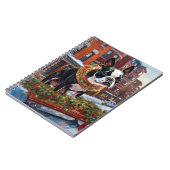 Boston Terrier Kerstfeest Seizoen Notitieboek (Linkerzijde)