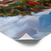 Boston Terrier Kerstfeest Seizoen Perfect Poster (Hoek)