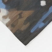 Boston Terrier Kerstfeest Sneeuwscène Fleece Deken (Hoek)