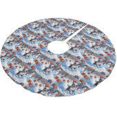 Boston Terrier Kerstfeest Sneeuwscène Kerstboom Rok (Gekanteld)