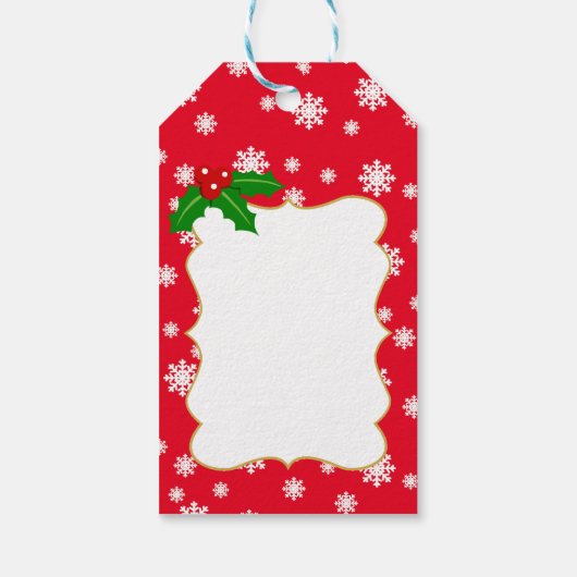 Boston Terrier Kerstgewei Cadeaulabel (Achterkant)