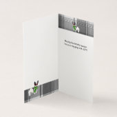 Boston Terrier Kersthond Pset Holiday Kaart (Binnen)