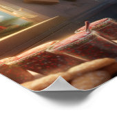 Boston Terrier Kerstkoekjes Feestelijke vakantie Poster (Hoek)