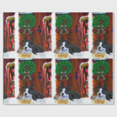 Boston Terrier Kerstmis Cadeaupapier (Vlak)