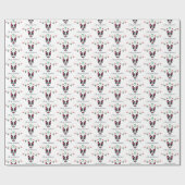 Boston Terrier Kerstmis Cadeaupapier (Vlak)