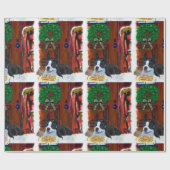 Boston Terrier Kerstmis Cadeaupapier (Vlak)