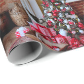 Boston Terrier Kerstmis Cadeaupapier (Rol Hoek)