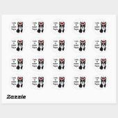 Boston Terrier Kerstmis Cartoon Sneeuwvlok Ronde Sticker (Vel)