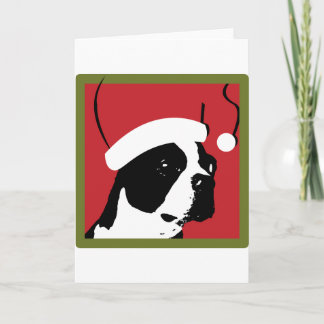 Boston Terrier Kerstmis Feestdagen Kaart