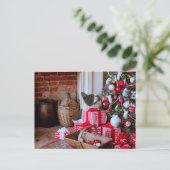 Boston Terrier Kerstmis Feestdagenkaart (Staand voorkant)