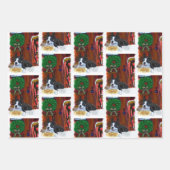 Boston Terrier Kerstmis Inpakpapier Vel (Voorkant)
