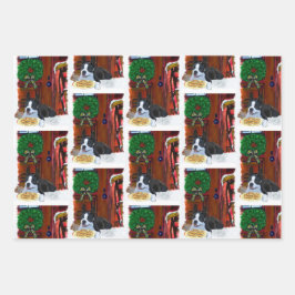 Boston Terrier Kerstmis Inpakpapier Vel
