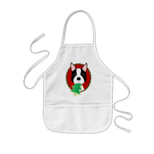 Boston Terrier Kerstmis Kinder Schort