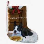 Boston Terrier Kerstmis Kleine Kerstsok (Voorkant)