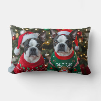 Boston Terrier Kerstmis Kussen