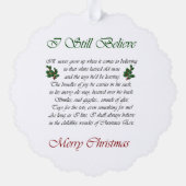 Boston Terrier Kerstmis Ornament Kaart (Achterkant)