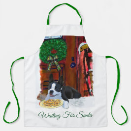 Boston Terrier Kerstmis Schort