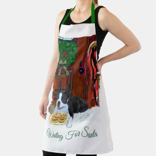 Boston Terrier Kerstmis Schort (Insitu)