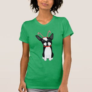 Boston Terrier Kerstmis T-shirt
